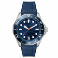 Sport Watch with Blue Dial and Rubber Strap